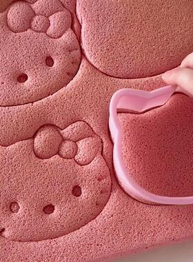 可爱kat猫蛋糕烘焙模具按压式压花器DIY饼干甜品西瓜3D立体裱花