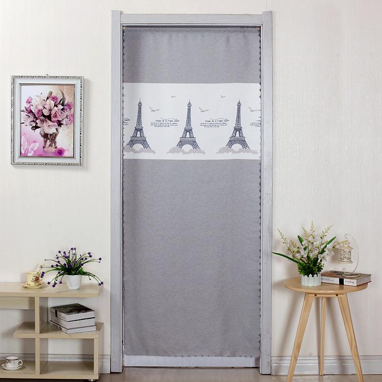 门帘布艺卧室家用田园简易清新装饰客厅门卫生间隔断帘半帘长门帘