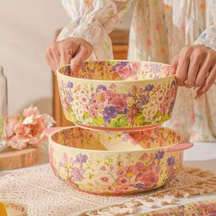 繁花似锦陶瓷餐具套装2025新款特别好看的米饭碗乔迁搬家盘子面碗