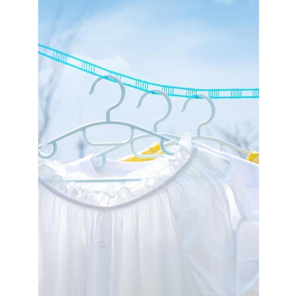 晾衣绳室内外户外免打孔凉衣绳子家用旅行防风防滑天台晒挂被加粗