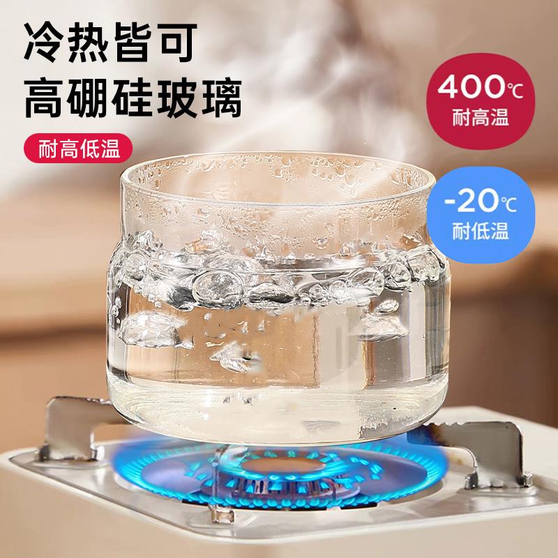 玻璃饭盒可微波炉加热带盖子密封小便当碗餐盒食品级带饭汤盒保鲜