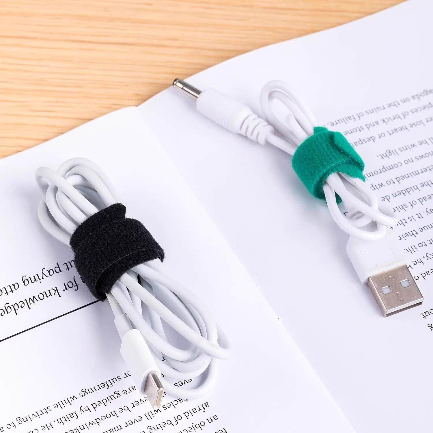 收纳电线理线器缠绕集线数据线收纳理线带卷线束线扎带自粘魔术贴