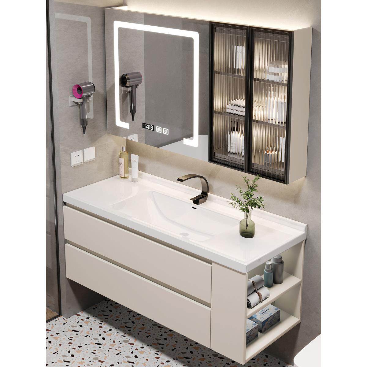 蜂窝铝智能304不锈钢浴室柜组合浴室洗手盆柜洗脸盆套装