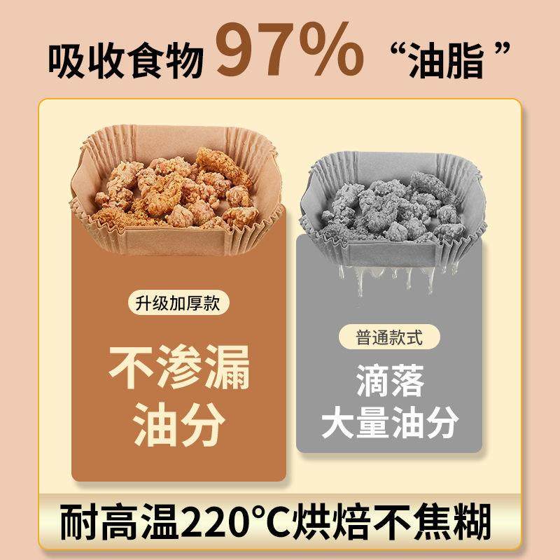 空气炸锅专用纸盘家用吸油纸垫食物烤箱烘焙硅油纸托锡纸烧烤垫纸