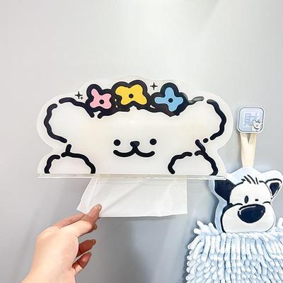 花环小狗磁吸厨房纸巾架悬挂式冰箱置物架侧收纳免打孔倒挂抽纸盒