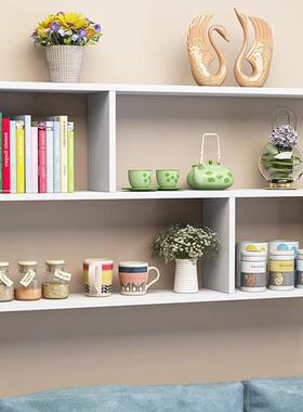 免打孔墙上置物架创意书架桌上搁板壁挂客厅简约现代墙壁吊柜null