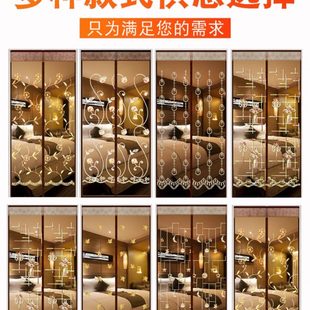 磁性防蚊门帘家用纱网全磁条农村大门防蝇磁性自吸金刚网纱门 夏季