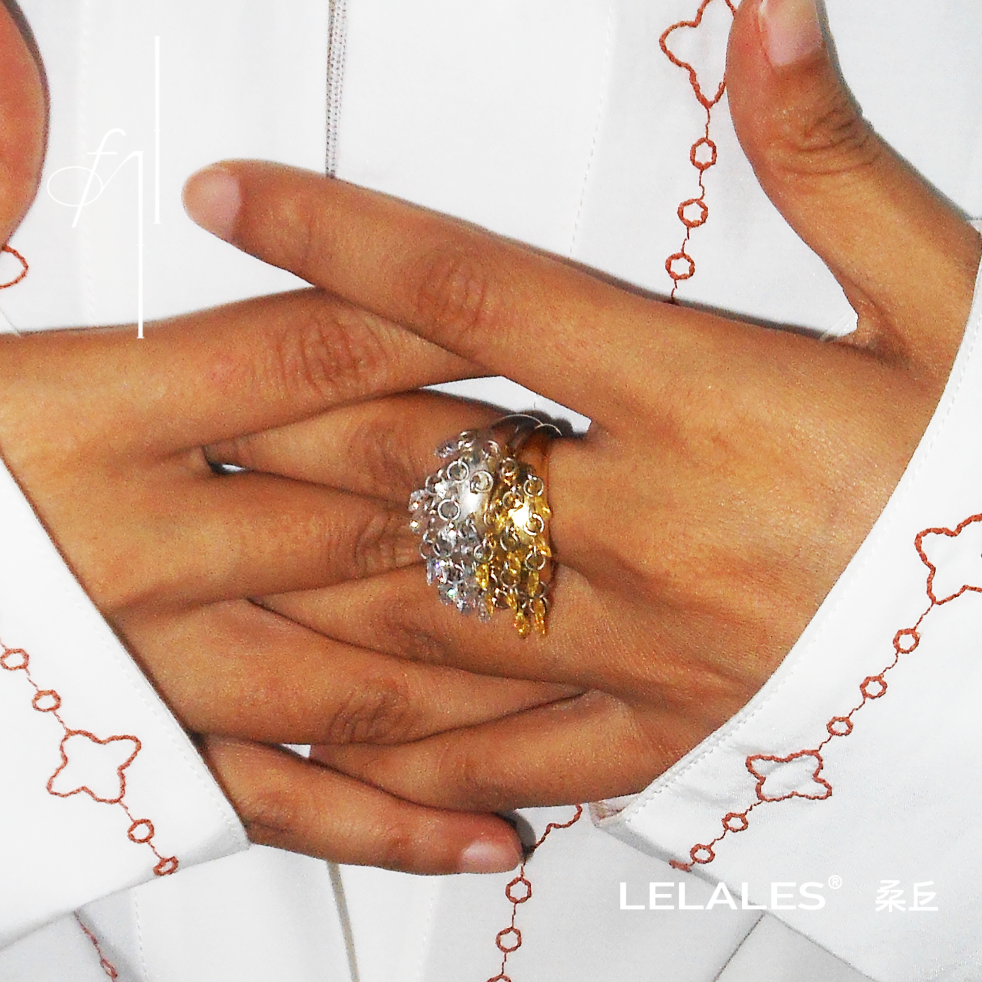 闪亮的雨松戒指