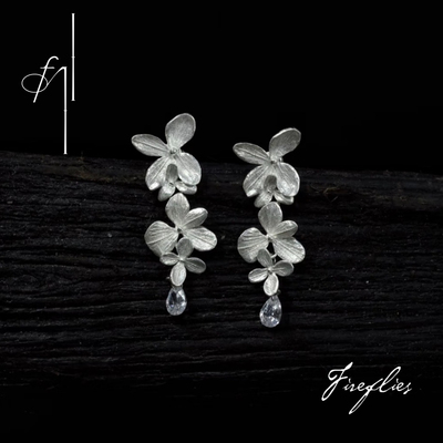 Fireflies无尽夏雨露耳环925银