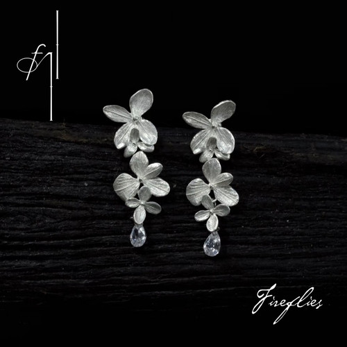 Fireflies无尽夏雨露耳环925银