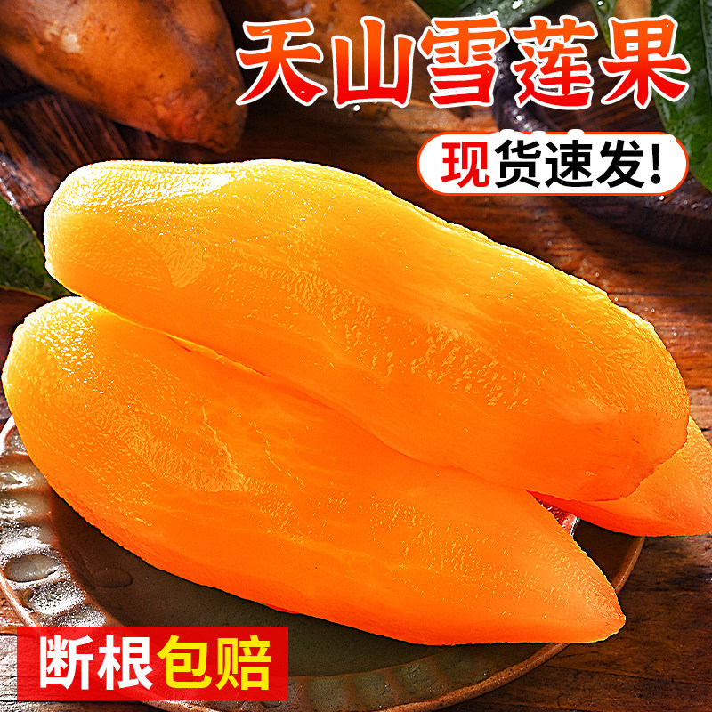 云南天山雪莲果当季现挖整箱新鲜水果脆甜黄心雪连果时令大果红