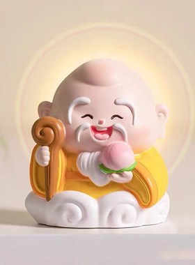 寿星公老人寿星摆件公婆蛋糕装饰送妈妈爷爷奶奶生日礼物氛围布置