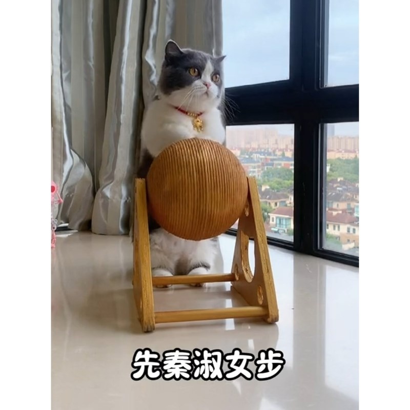 猫咪球类玩具自嗨解闷猫抓板猫爬架一体耐磨不掉屑剑麻磨爪绳运动图片