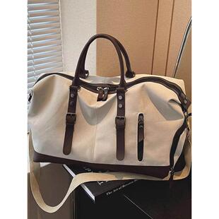 大容量女士外出旅行包时尚大容量斜挎背包轻便高颜值手提行李包男