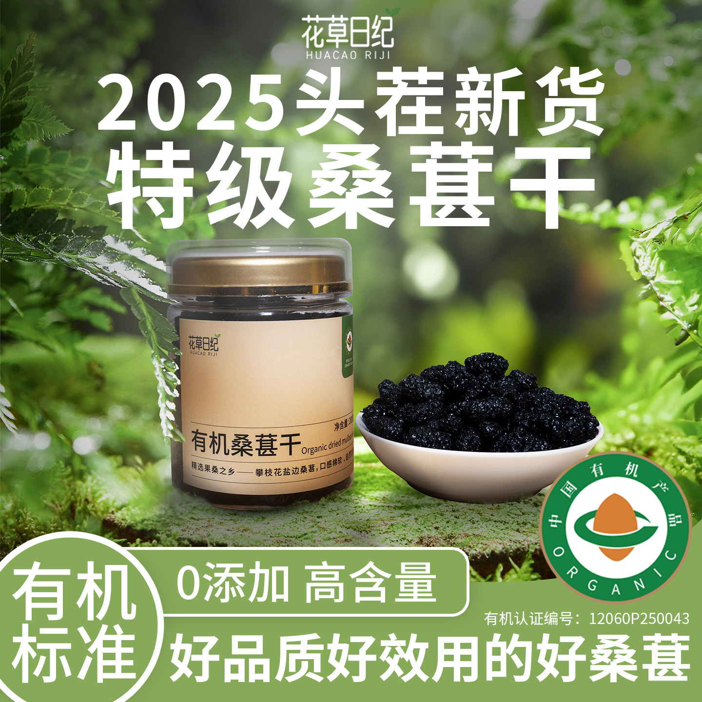 有机桑葚干黑桑椹特级官方旗舰店正品桑葚干泡水即食非新鲜中药材