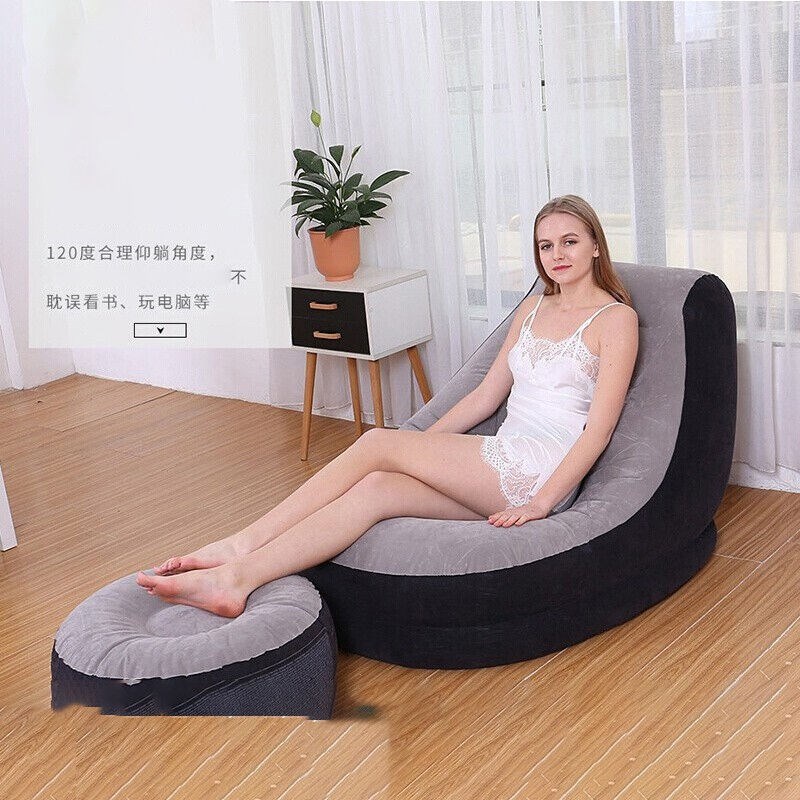 新款充气沙发单人休闲沙发躺椅折叠椅阳台午休椅折叠躺椅床时尚沙