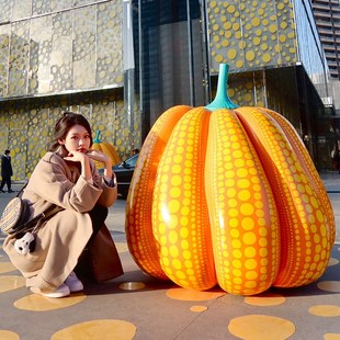 草间弥生波点南瓜大摆件商场店铺B户外景观打卡落地装饰品创意雕
