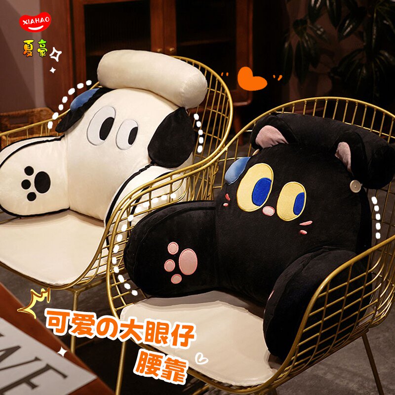 猫咪靠垫办公室腰靠护腰腰枕座椅靠背垫抱枕椅子靠枕靠背久坐不累,居家布艺,腰靠垫,淘宝优惠券,粉丝福利购,淘宝优惠卷