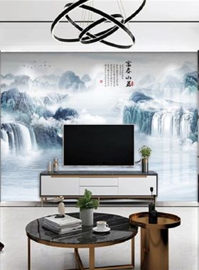 大型壁画电e视背景墙无纺布自粘pvc定制壁纸墙纸