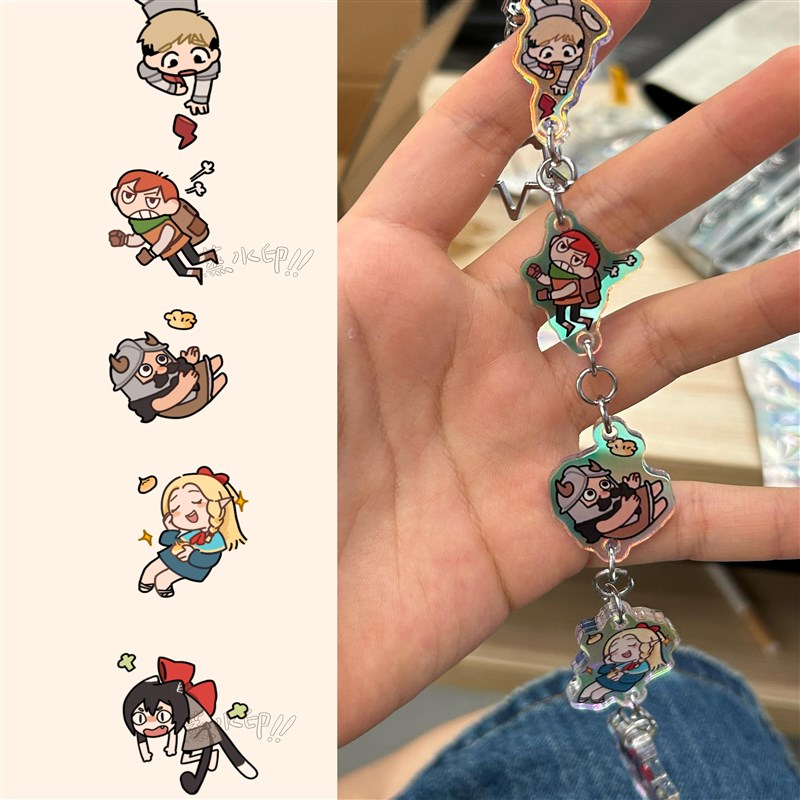 【寄售现货】蒸蒸x橘咪迷宫饭同人彩窗串串香挂件