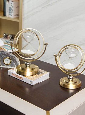 北欧创意轻奢沙漏摆件q客厅酒柜家居软装饰品办公室书房简约工艺