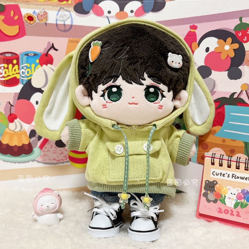 棉花娃娃现货无属性娃衣20cm胖胖体可穿糖果卫衣背带裤套装衣服