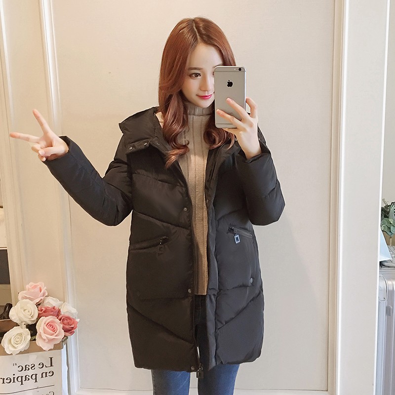 孕妇羽绒服女中长款l2n021新款孕妇外套冬装大码宽松加厚孕妇棉衣