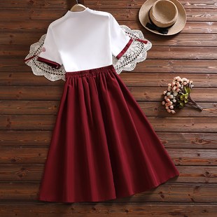 少女大童套装连衣裙12大合唱表演礼服夏初中学生15岁朗诵演讲比赛