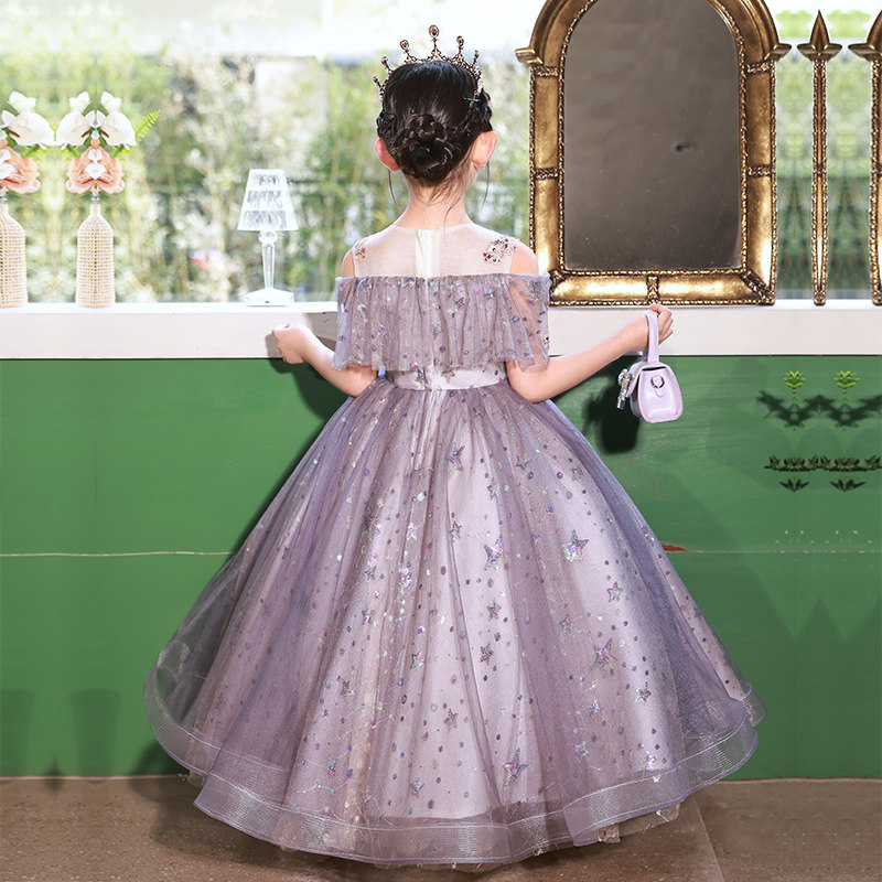 女童礼服轻奢小众高端公主裙生日紫色花童儿童主持人钢琴演出服夏,童装/婴儿装/亲子装,儿童礼服,淘宝优惠券,粉丝福利购,淘宝优惠卷