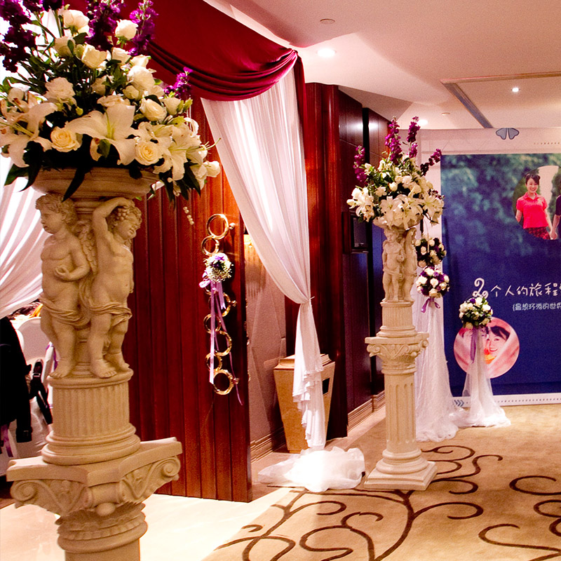 罗马柱底座路引花盆花架阳台摆件装饰婚庆模型模具柱头欧式雕花