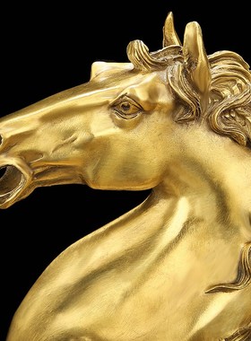 吉善堂 大号铜马摆件 马到成功办公室装饰商务送礼工艺礼品1150