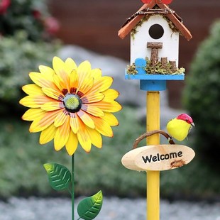 户外花园鸟窝庭院布置院子装饰品幼儿园造景景观园艺阳台地插摆件