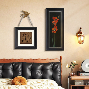 法式卧室装饰画中古风床头挂画客厅沙发背景墙餐厅花卉壁画美式