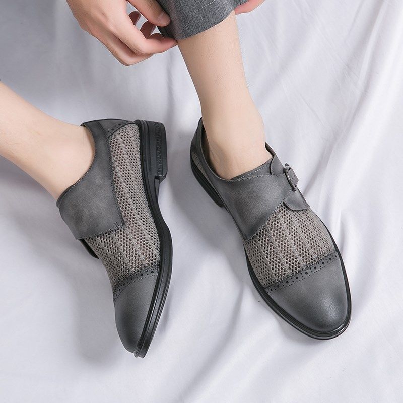 皮鞋男款夏季透气防臭商务正装2025新款网面休闲凉鞋镂空夏天鞋子,流行男鞋,休闲皮鞋,淘宝优惠券,粉丝福利购,淘宝优惠卷