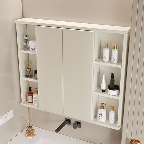 定制304不锈钢风水镜浴室柜组合梳妆台卫生间洗漱镜化妆镜收纳柜