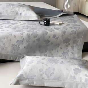 A类防螨抗菌夏季 凉感凉席三件套花卉印花夏天冰丝席软席子可水洗