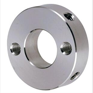 端面带安装2孔固定环双螺纹孔顶丝型固定环光轴抱紧环夹紧轴环套