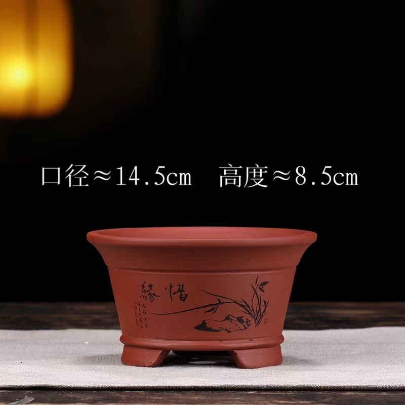 宜兴精品紫砂花盆小多肉盆景盆金弹子菖蒲云竹黄杨小叶紫檀盆栽盆