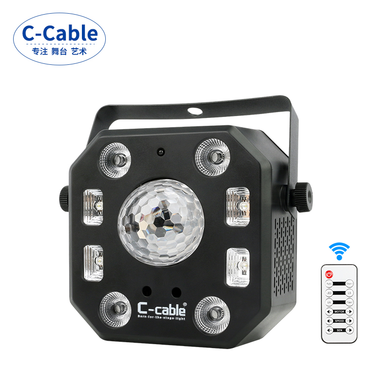 新款 舞台灯光 ktv闪光灯蝴蝶灯 声控七彩灯 旋转图案灯 遥控频闪