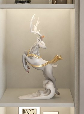 轻奢鹿客厅桌面摆件高端大气玄关酒柜装饰品摆设搬家乔迁新居礼品