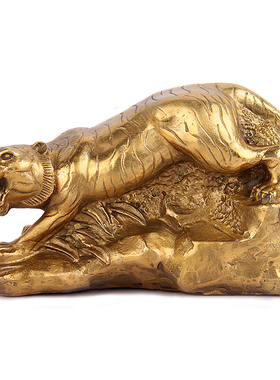 天御阁铜十二生肖虎摆件工艺品招财客厅办公室家居饰品开业礼品