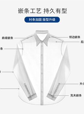 【薄荷凉感】吉约蒙长袖衬衫男灰绿色商务正装夏季内搭一片领衬衣