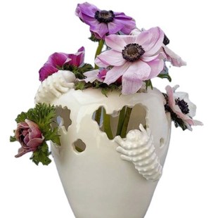 歐式 飾酒店民宿干花花器擺設禪意蟲 粗陶花瓶客廳擺件家居電視柜裝