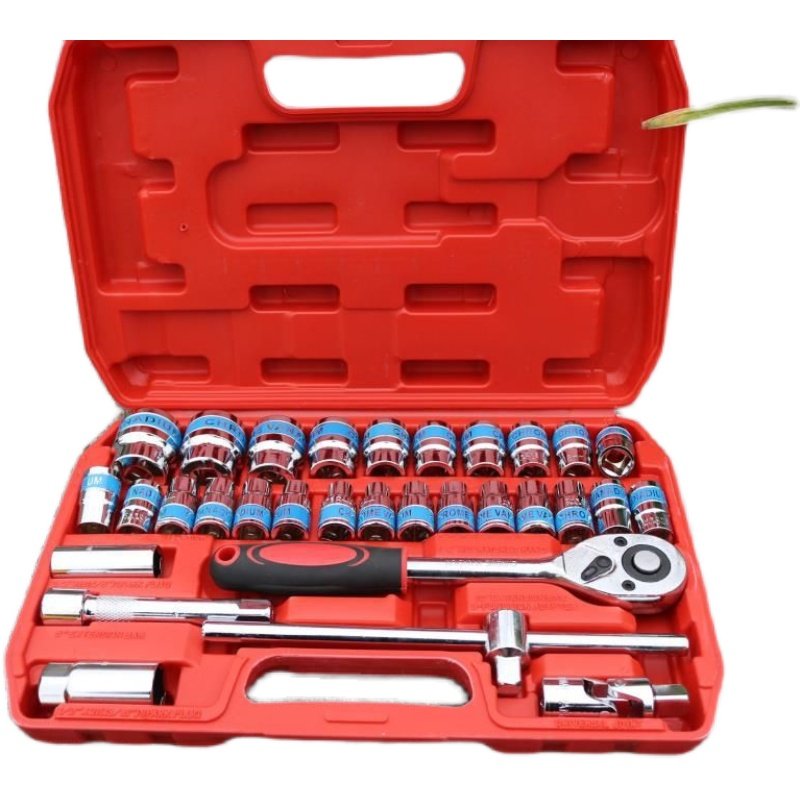 32件套筒扳手37件汽修工具开口梅花扳手家用工具组套手动工具