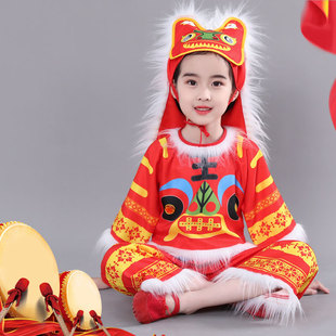 儿童喜庆秧歌服小老虎舞蹈服虎头娃娃演出服元旦年兽肚兜动物服装