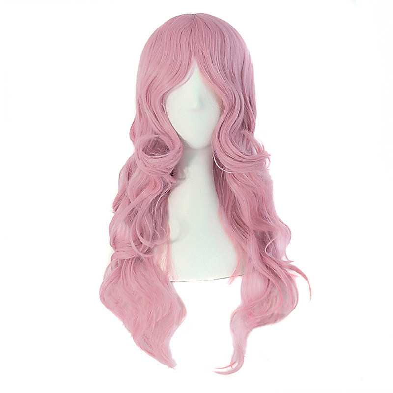 潼漫 cos假发女长卷发大波浪60cm藕粉色高温丝全头套长发动漫假毛,美发护发/假发,演出假发,淘宝优惠券,粉丝福利购,淘宝优惠卷