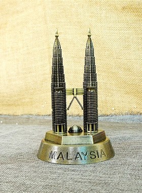 吉隆坡石油双塔双子大厦马来西亚旅游纪念品家居装饰建筑模型摆件