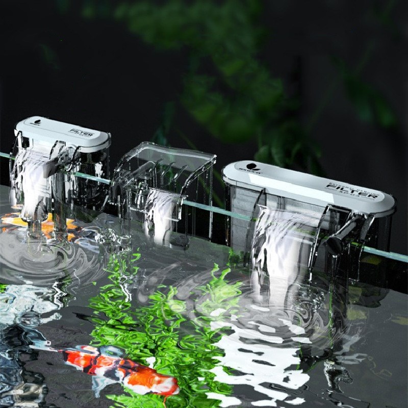 鱼缸过滤器三合一净水水循环小型瀑布式壁挂迷你水泵增氧循环泵