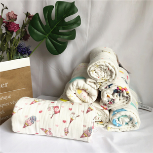 贝瑞拉 婴幼儿泡泡浴巾毛巾六层纯棉纱布宝宝洗澡新生儿童110*110