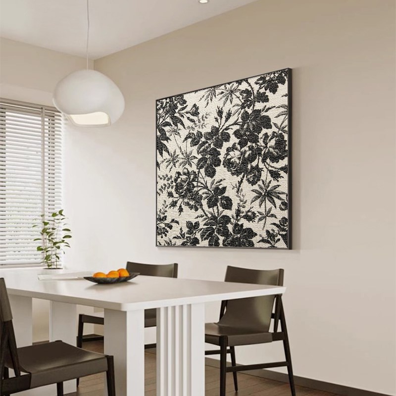 中古风复古玄关摆画过道挂画花卉美式餐厅装饰画卧室房间床头壁画